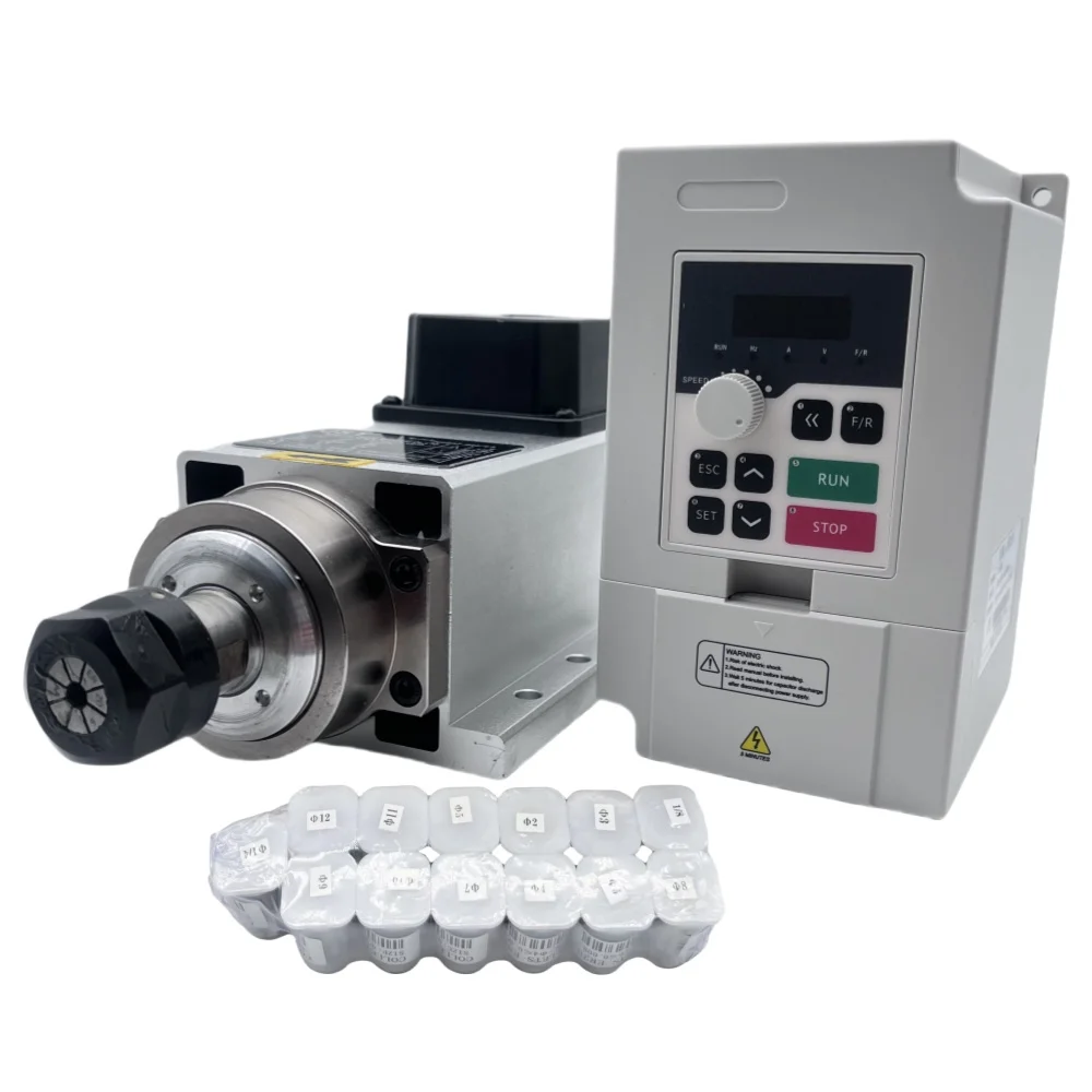 1.5KW ER11/ER20 110V/220V CNC  - Air Cooled 1.5Kw Spindle Motor Inverter 110V 评论和价格