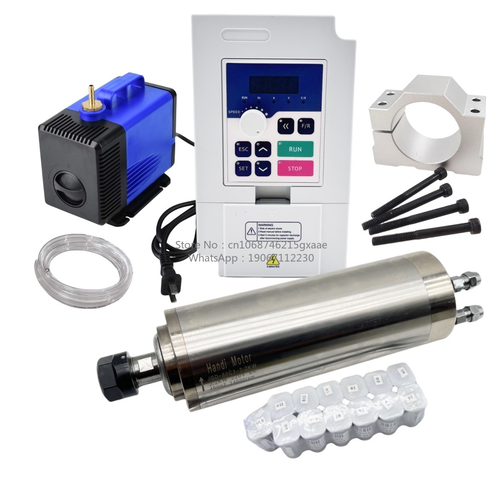 80MM 2.2KW ER20 Water Cooled C - 2.2Kw Water Cooled Spindle Kit Vfd 评论和价格