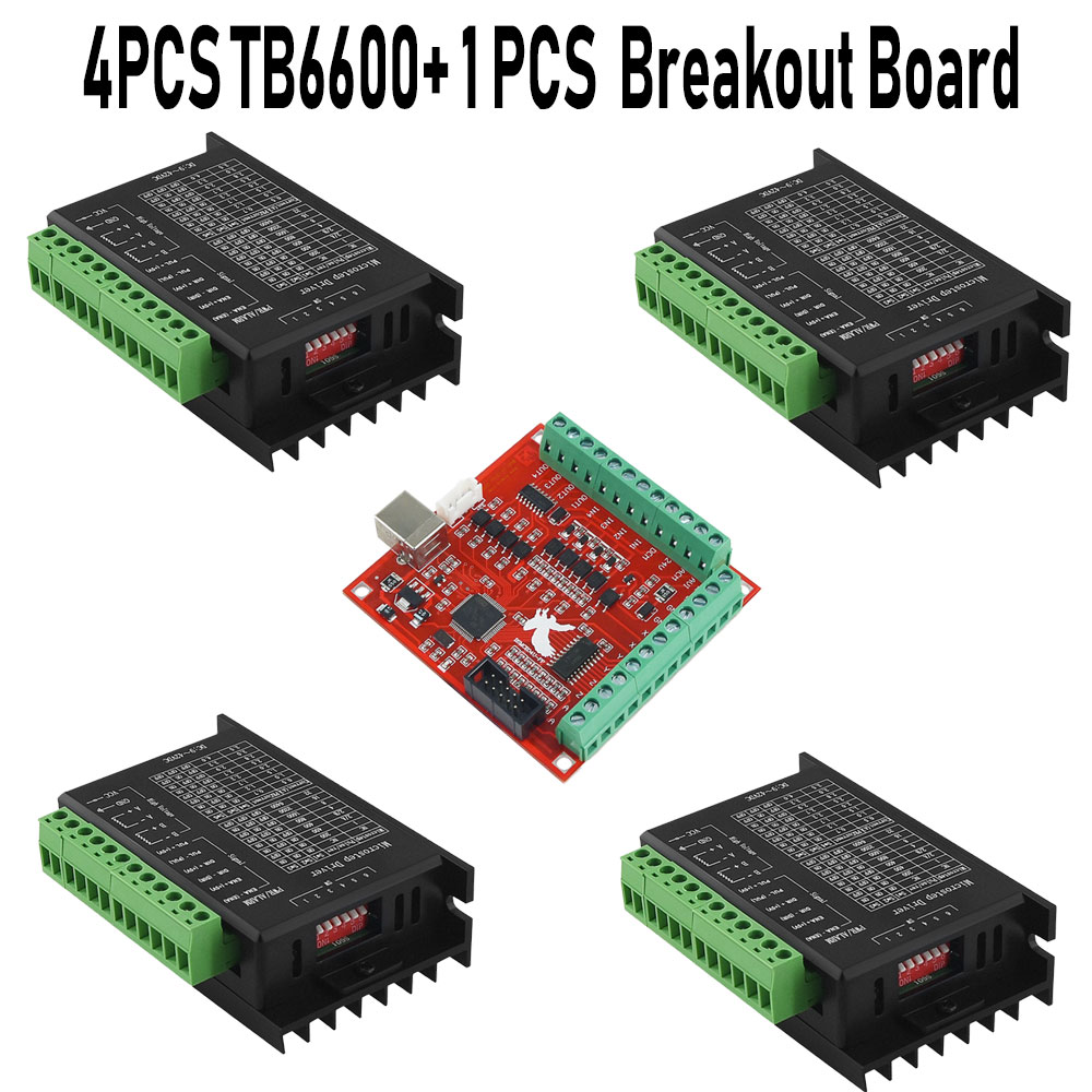 4PCS Stepper Motor Driver TB66 - Mach3 Usb Cnc Controller 4 Axis 100Khz 评论和价格