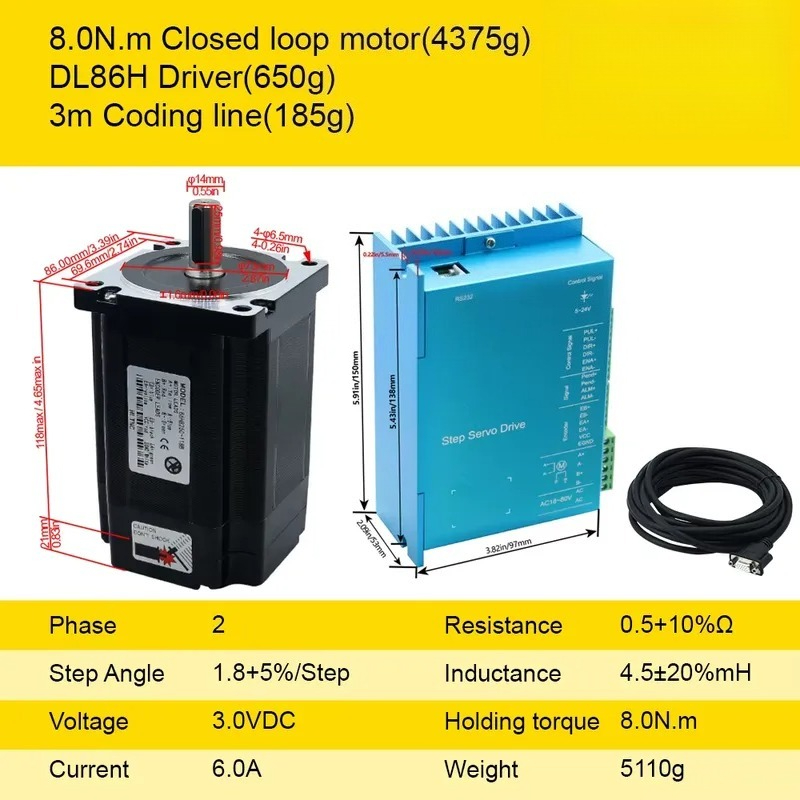 Industrial Nema 34 Closed Loop - Hybrid Servo Driver Nema 34 8.5Nm 评论和价格