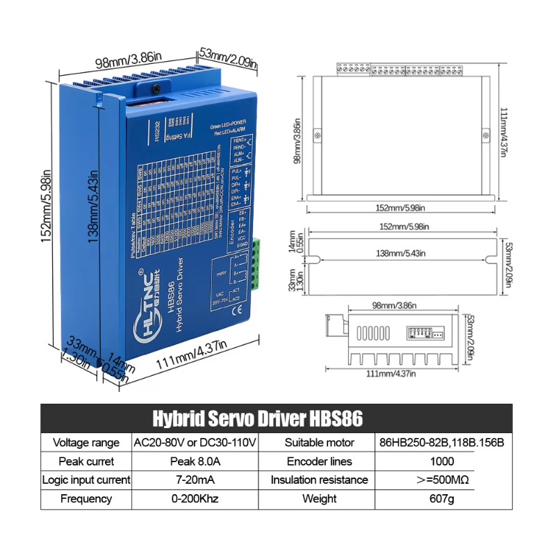4 Axis Nema 34 Closed Loop Ste - Hybrid Servo Driver Nema 34 8.5Nm 评论和价格